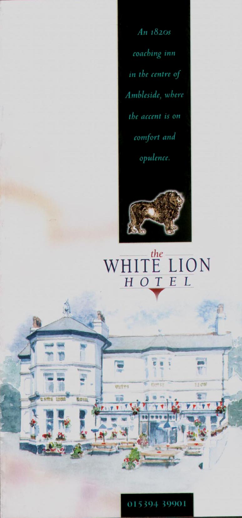 White Lion Hotel Ambleside - watercolour illustration