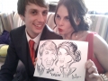 Caricature drawn at the Swan Hotel, Newby Bridge