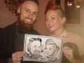 Caricature drawn at the Dryfesdale Hotel, Lockerbie