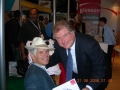 Chris caricature artist and Sir Digby Jones
