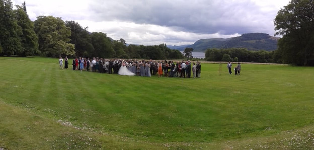 Wedding party at Armathwaite Hall